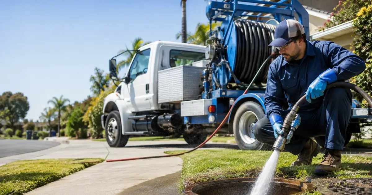 Hydro jet sewer cleaning Tecopa