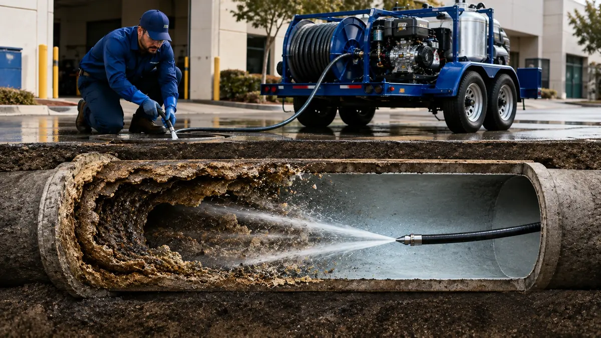 Sewer Pipe Descaling in Tecopa