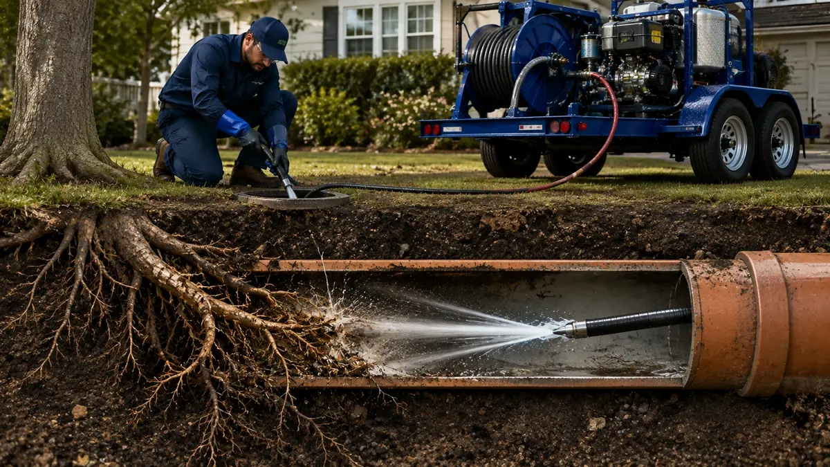 Tree Root Removal with Hydro Jetting in Tecopa